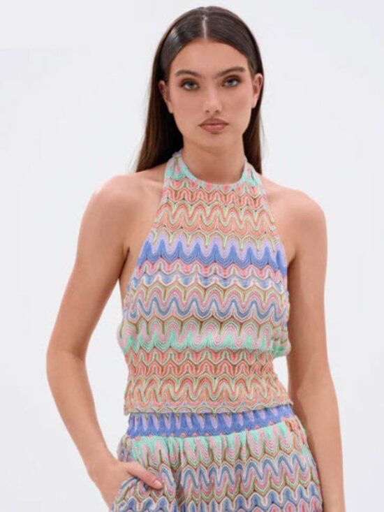 AKIRA “Take Me to Miami” Halter Top & Duster – NWT – L/XL (Fits M) - Picture 4 of 16